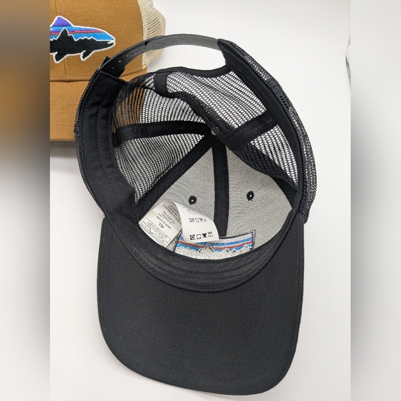 Lot Of 2 Patagonia Fitz Roy Trucker Hat Fish Trout Salmon Snapback Cap Mesh A001 - Picture 3 of 13